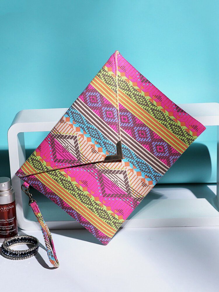 Geometric Ethnic Embroidered Clutches Bag