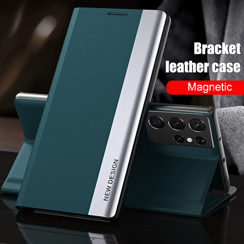 Elektrikŋusẽ ƒe Magnetic Flip Stereo Bracket Holster na Samsung Galaxy S21/S22 Series Telefonwo