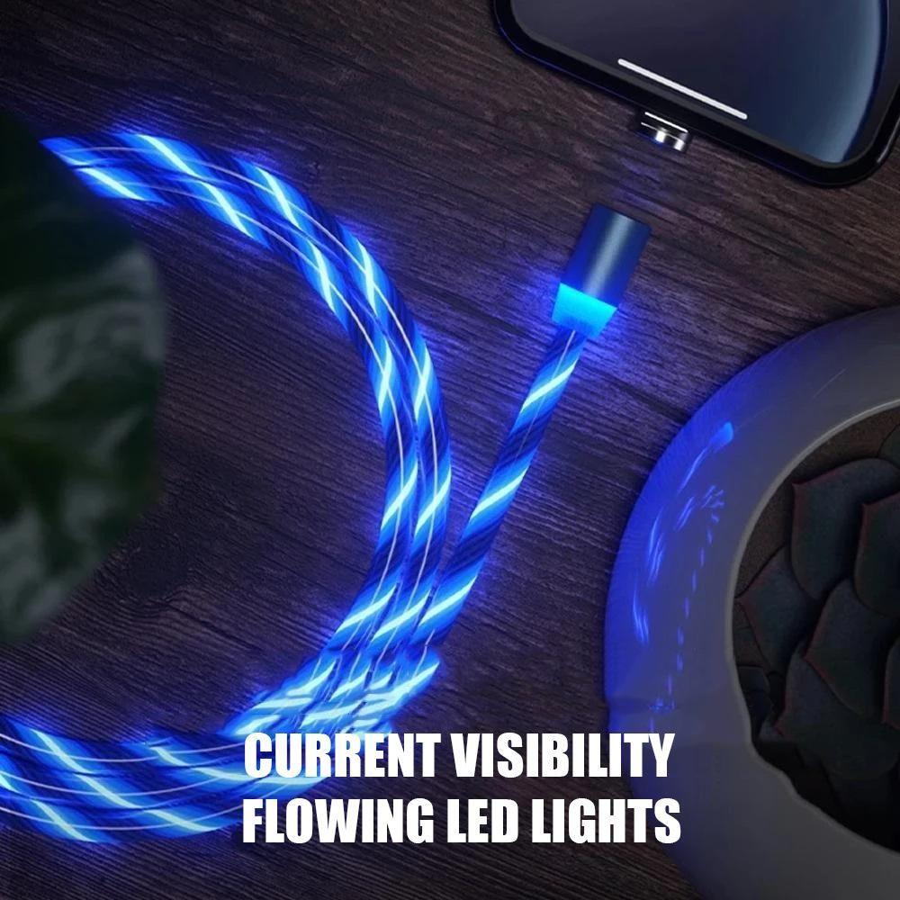 LED magnetický nabíjací kábel USB