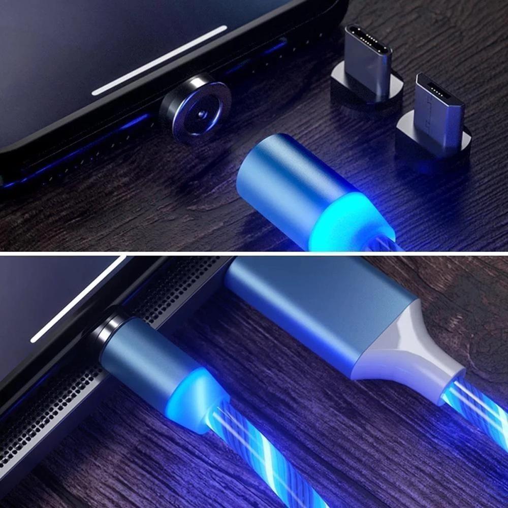 LED mágneses USB töltőkábel