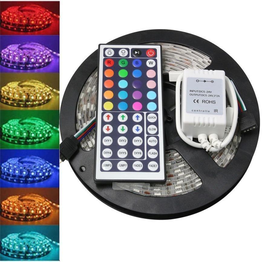 Bandă luminoasă colorată cu telecomandă cu LED