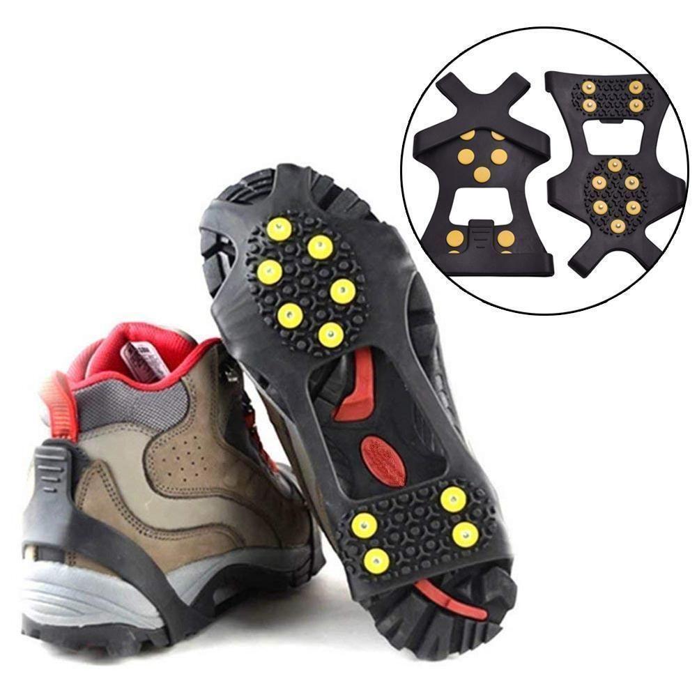 Crampons Bequee 10 dents, surchaussure antidérapante, 1 paire