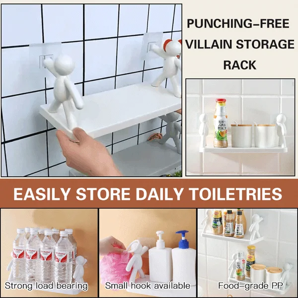 Punch-free villain storage rack