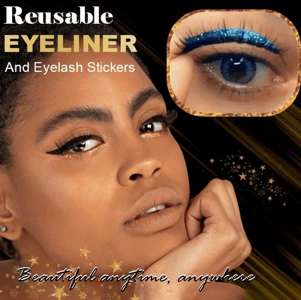 Eyeliner și autocolante reutilizabile pentru gene