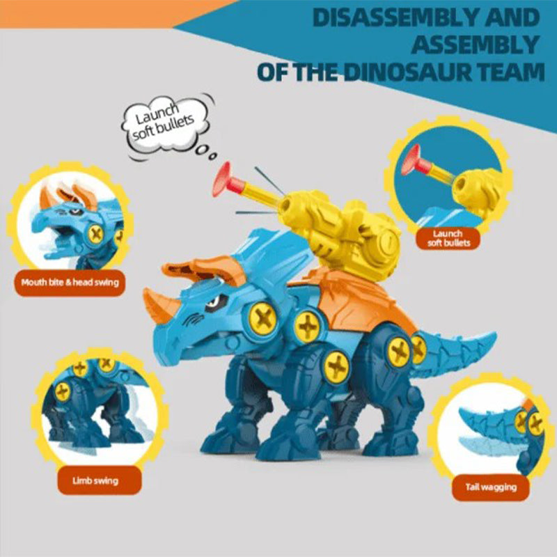 סט בנייה של צעצועי דינוזאור עשה זאת בעצמך