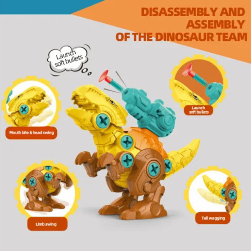 סט בנייה של צעצועי דינוזאור עשה זאת בעצמך