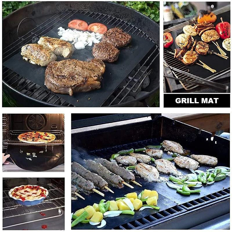 Non-adhesive Grill mats with Cutting box