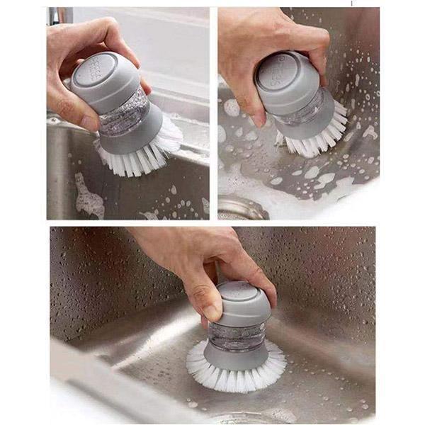 Brosse à vaisselle de type presse