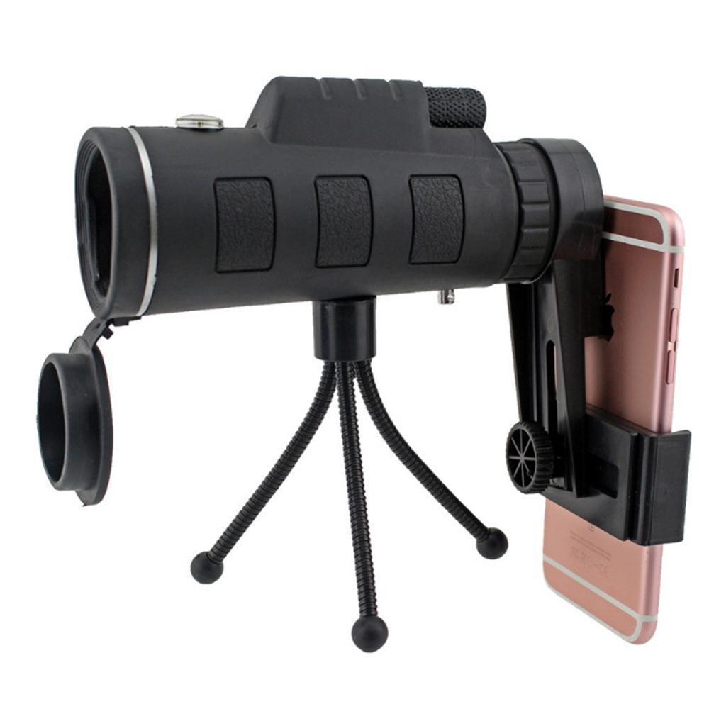 Монокулярен телескоп с висока мощност 12X50 с адаптер за смартфон и статив