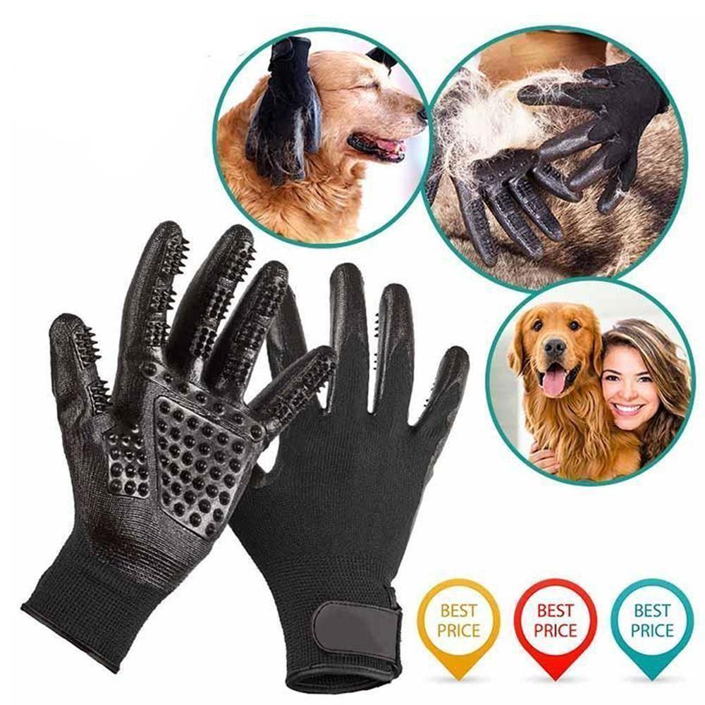 Ръкавици за подстригване на домашни любимци за котки, кучета и коне - (1 чифт)