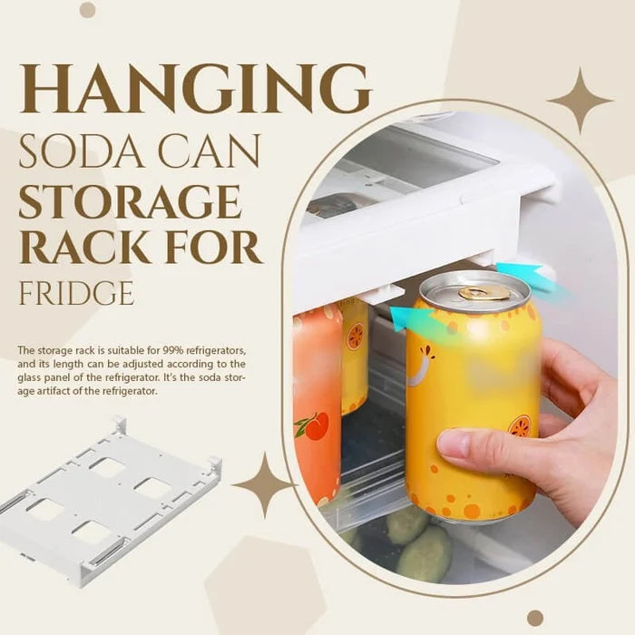 Support de stockage de canette de soda suspendu pour réfrigérateur