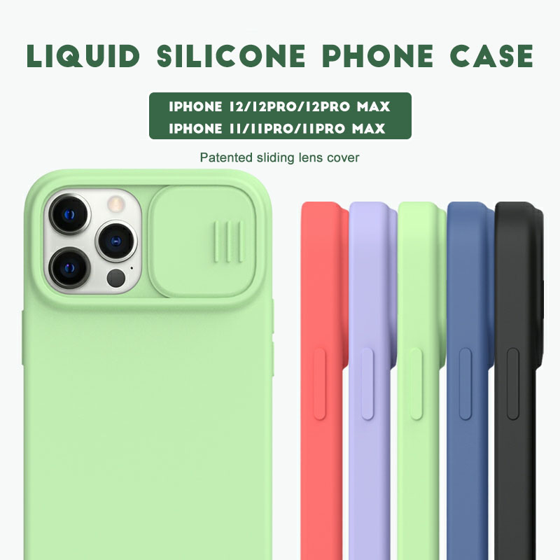IPhone 12/13 Phone case--Sliding Lens Cover · Silicone