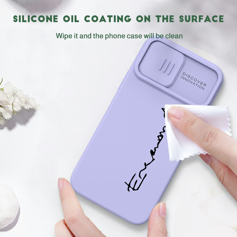 IPhone 12/13 Phone case--Sliding Lens Cover · Silicone