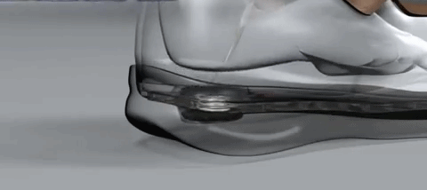 Shoes with air cushion and thick sole