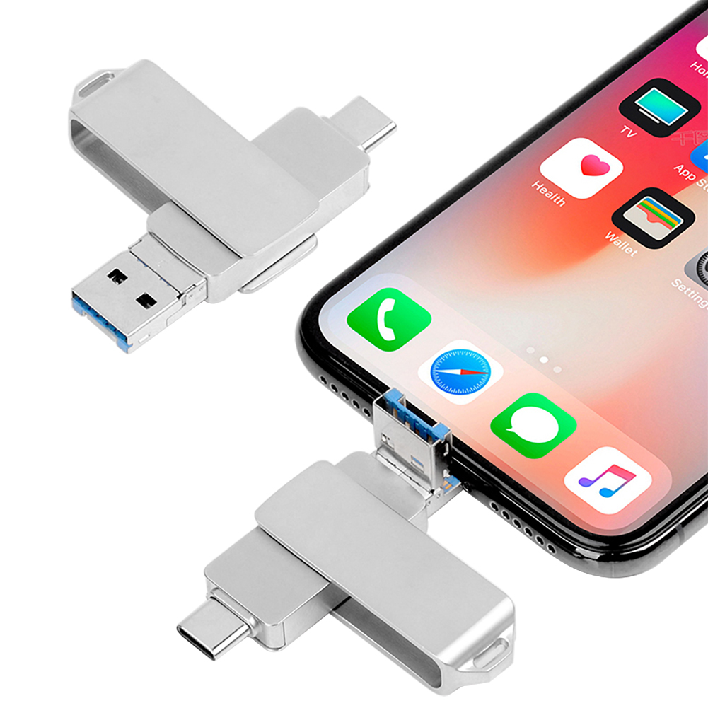 Clé USB 256 Go 3 en 1 pour iPhone et connecteur USB / Micro USB