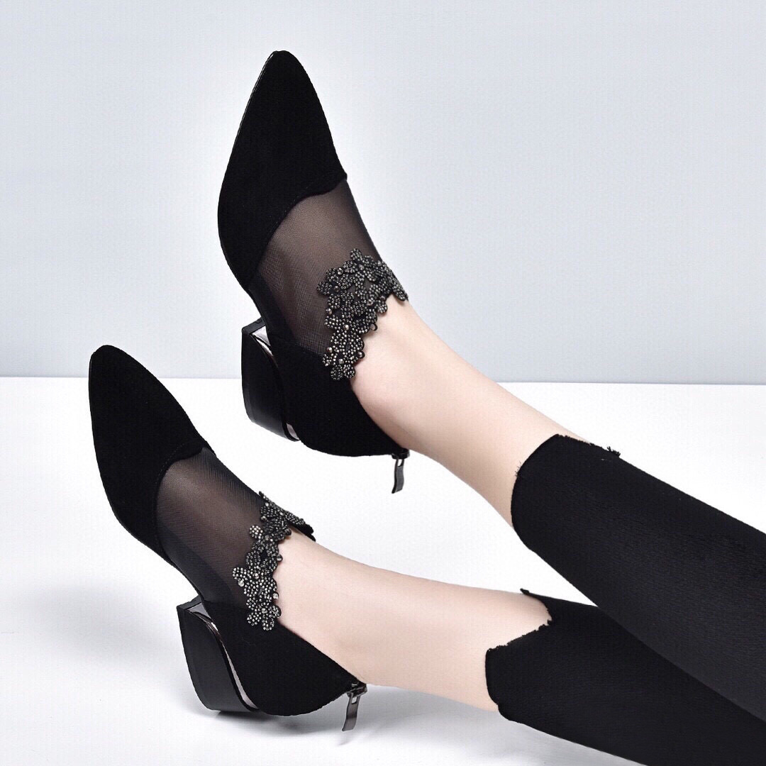 Eegant low heel women's shoes