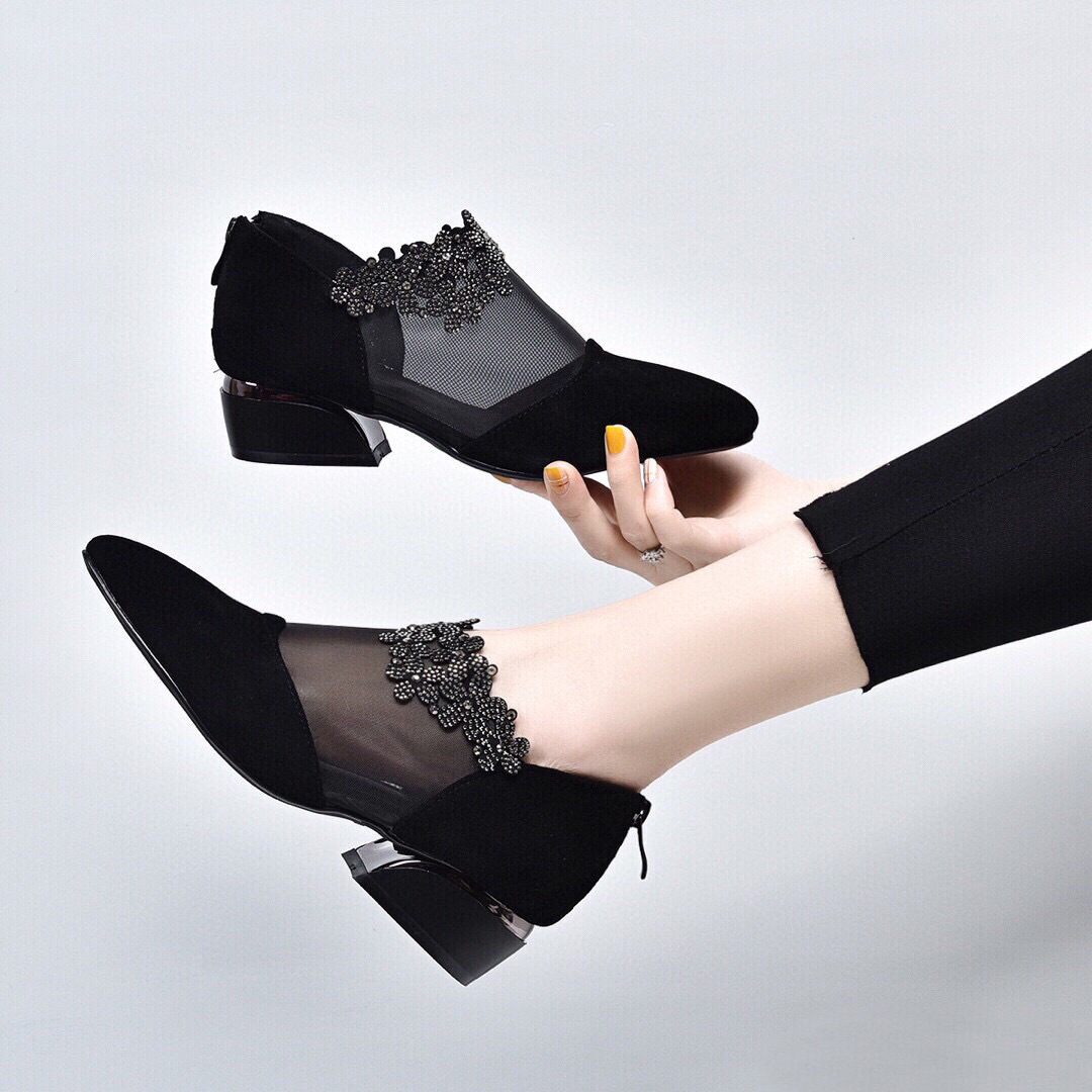 Eegant low heel women's shoes