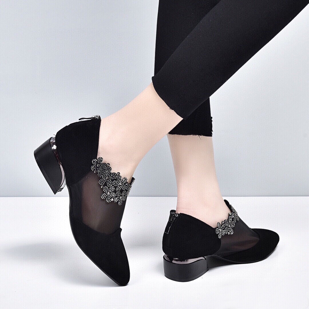 Eegant low heel women's shoes