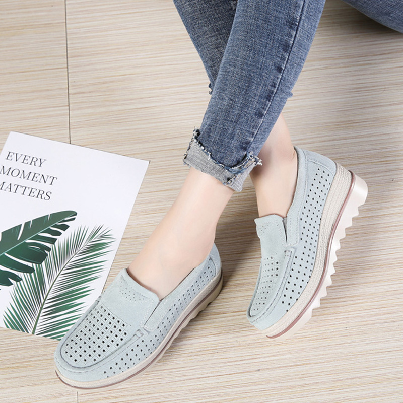 women's cowhide platform shoes
