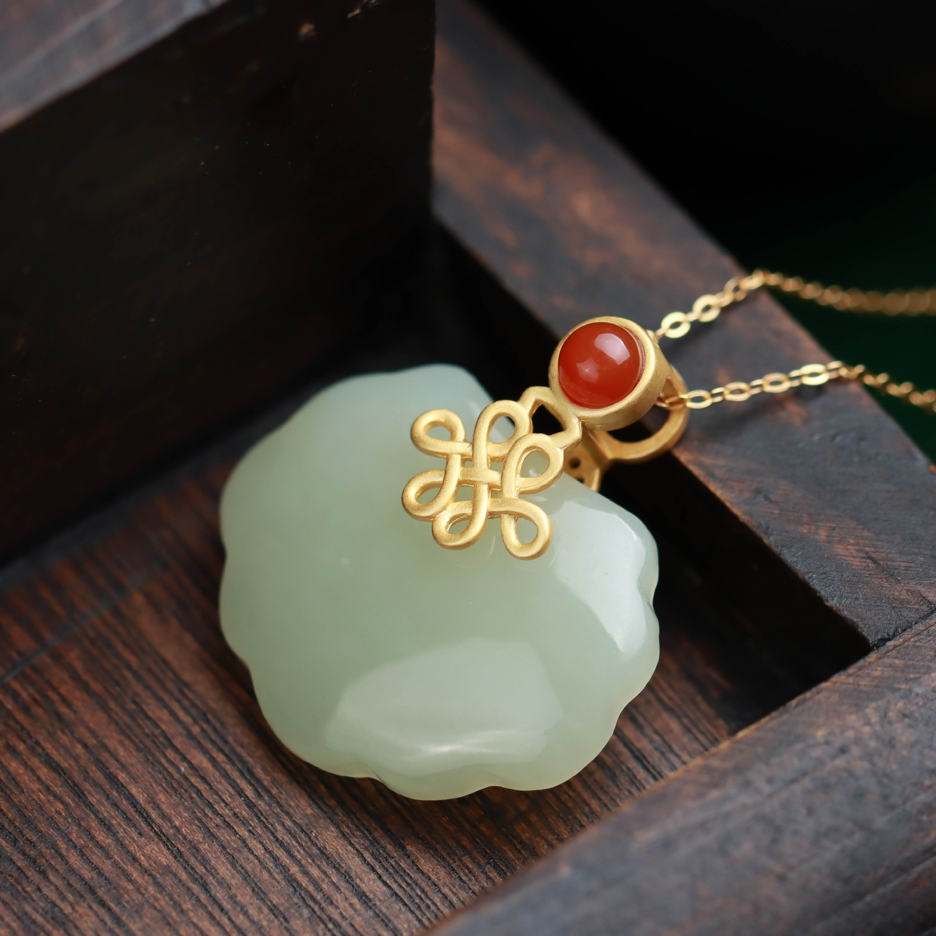 Jade Chinese Knot Necklace