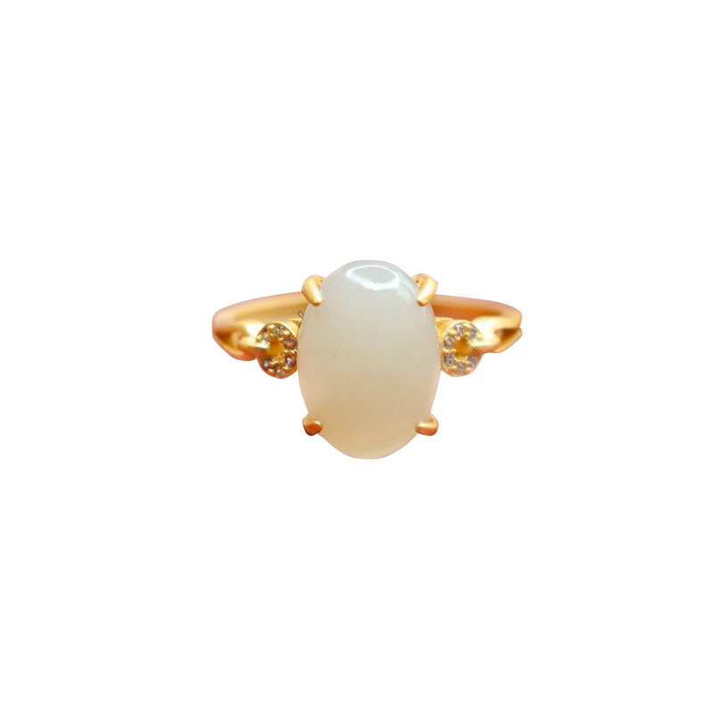 Bílý Jade prsten