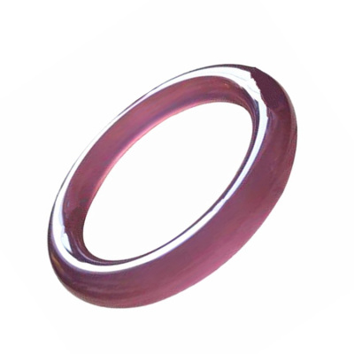 Fioletowa bransoletka z okrągłym paskiem z jadeitu