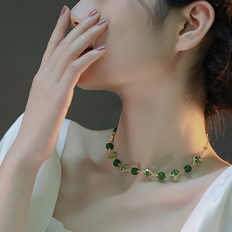 Natural Green Jade Necklace