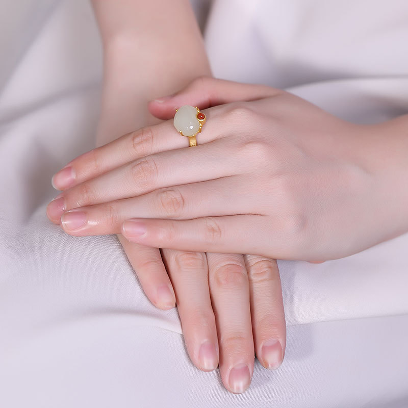 Jade Personality Peach Ring