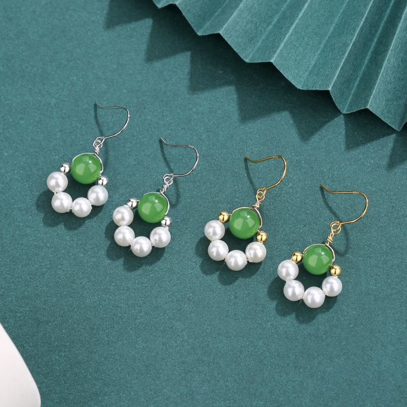 Jade Pearl Earrings