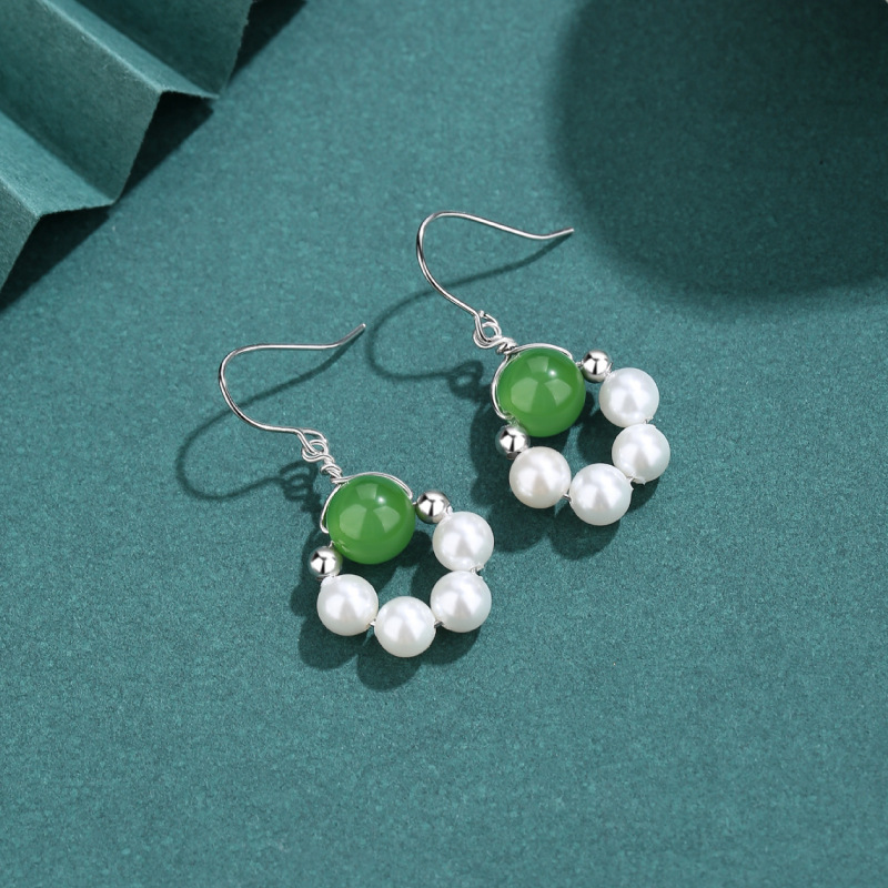 Jade Pearl Earrings