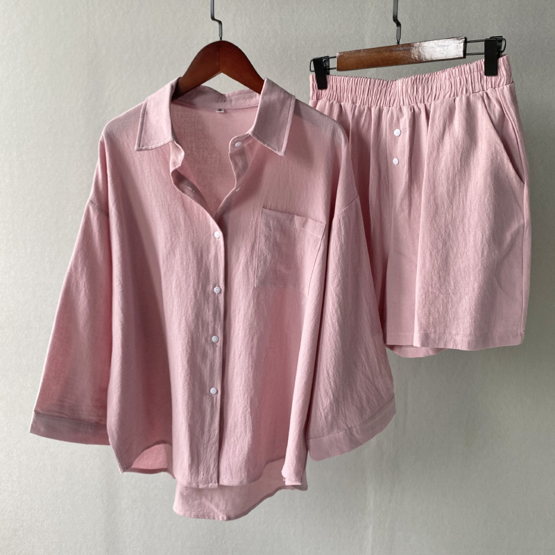 Cotton and Linen Shirt Set