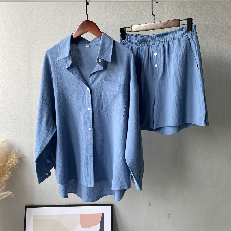 Cotton and Linen Shirt Set