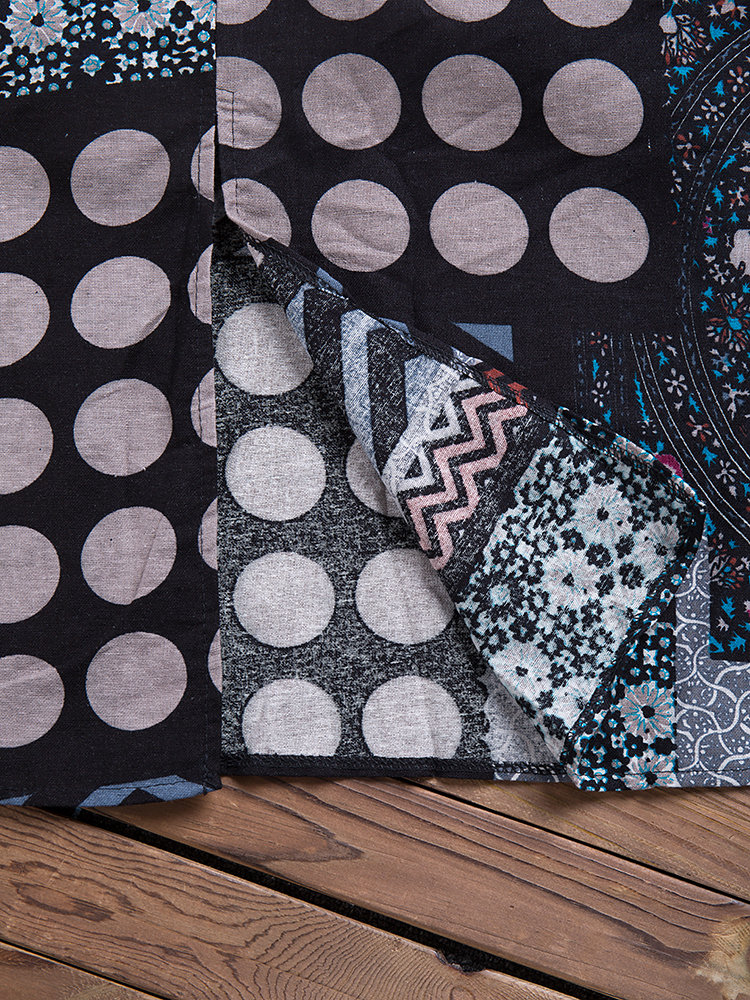 Ethnic Printed Sleeveless Vintage Dresses