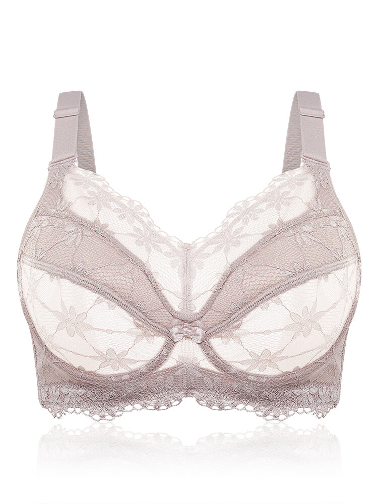 J Cup Lightly Lined Lace Push Up Bras
