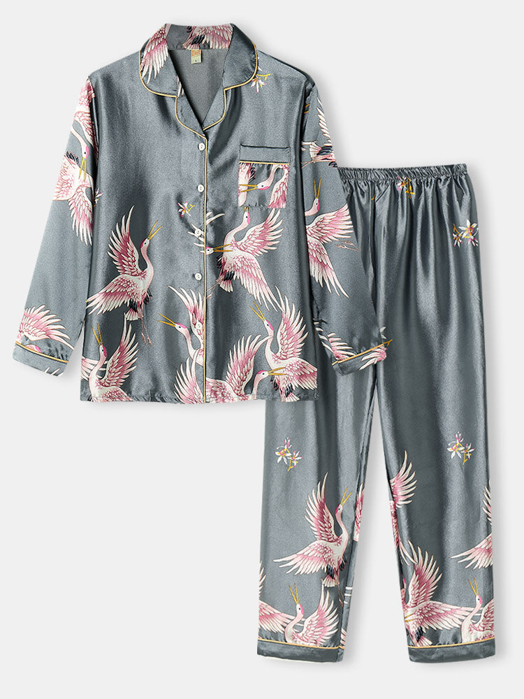 Plus Size Ice Silk Pajamas
