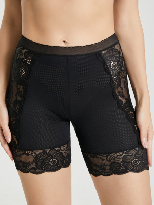 Lace Patchwork Legging Safety Panties