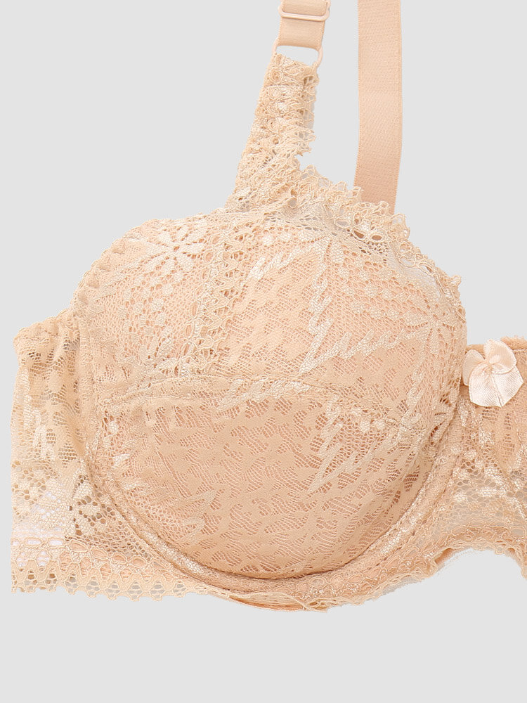 Lace Embroidered Elastic Straps Comfy Bras