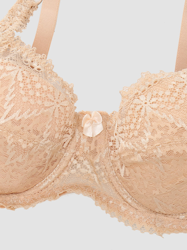 Lace Embroidered Elastic Straps Comfy Bras