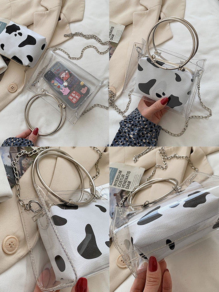 2 PCS Transparent Satchel Bag