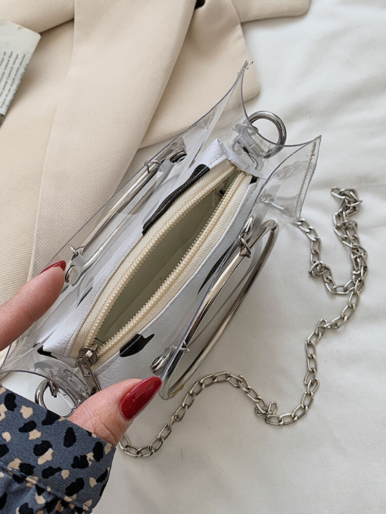 2 PCS Transparent Satchel Bag