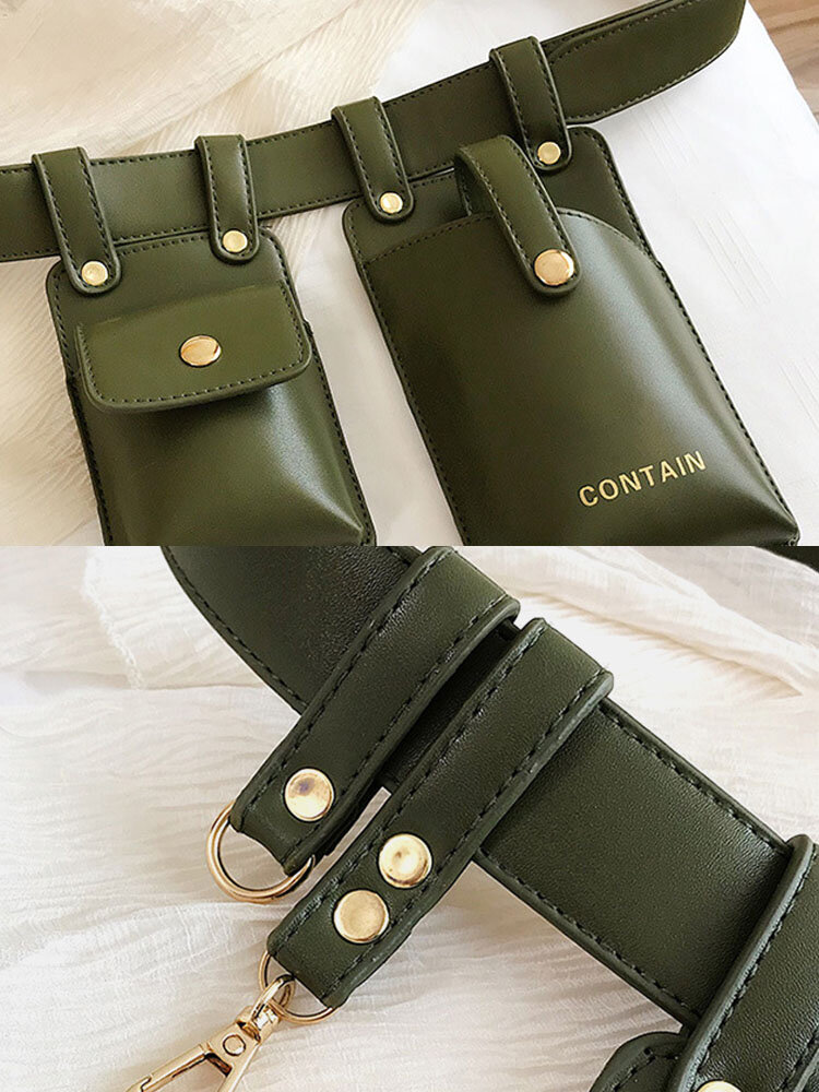 Stylish PU Leather Waist Bag