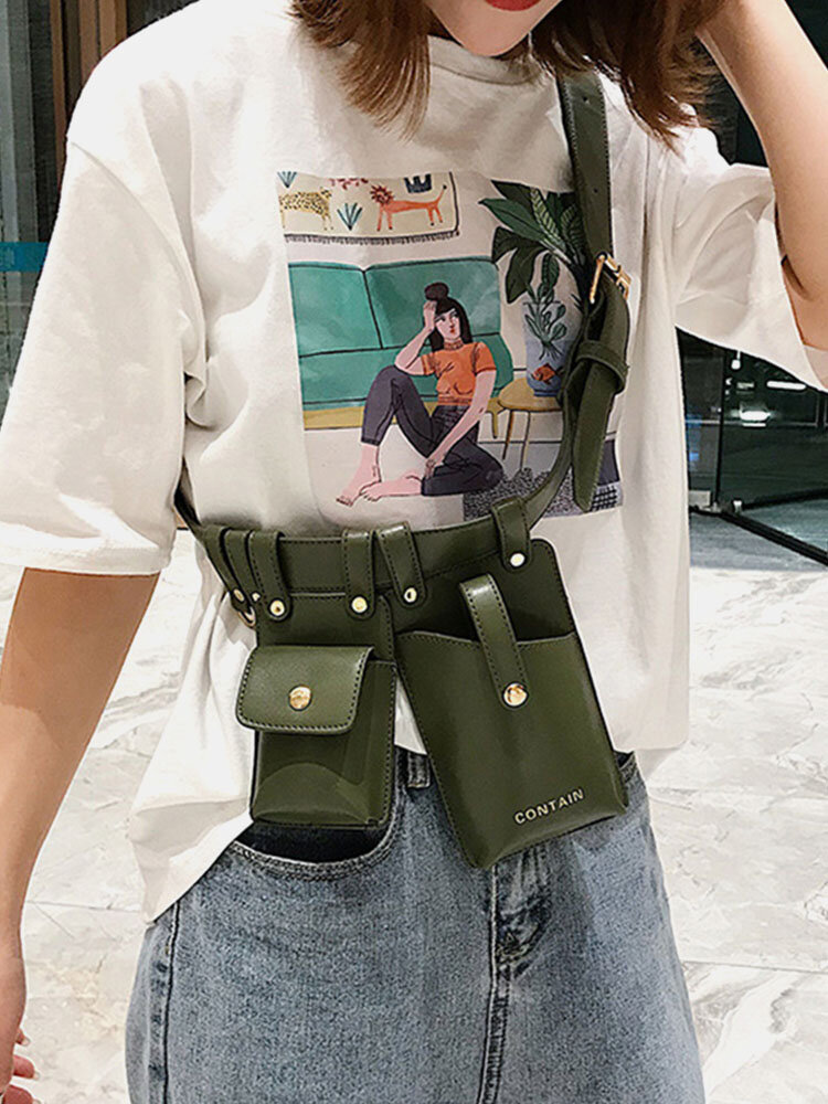 Stylish PU Leather Waist Bag