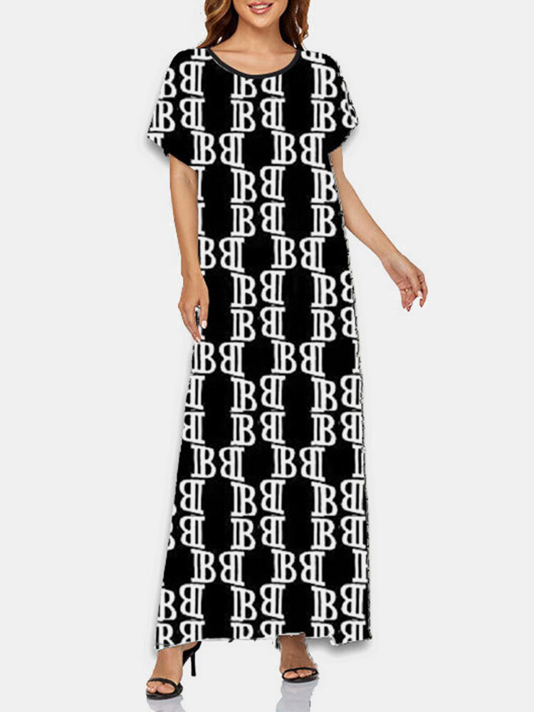 Zebra Letters Chain Print Dress