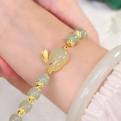 Hetian Jade Jade Rabbit Bracelet