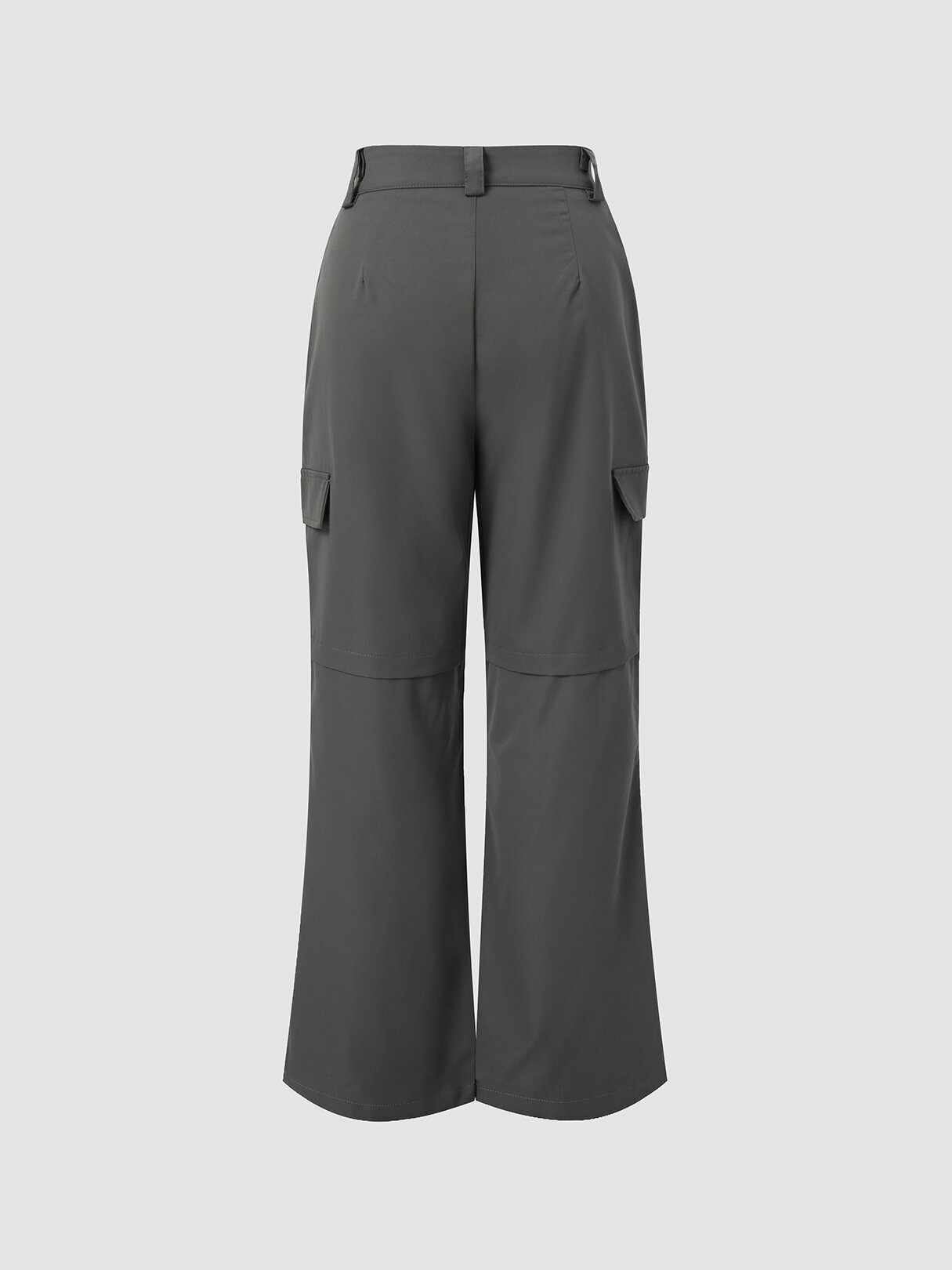 Solid Pocket Loose Cargo Pants