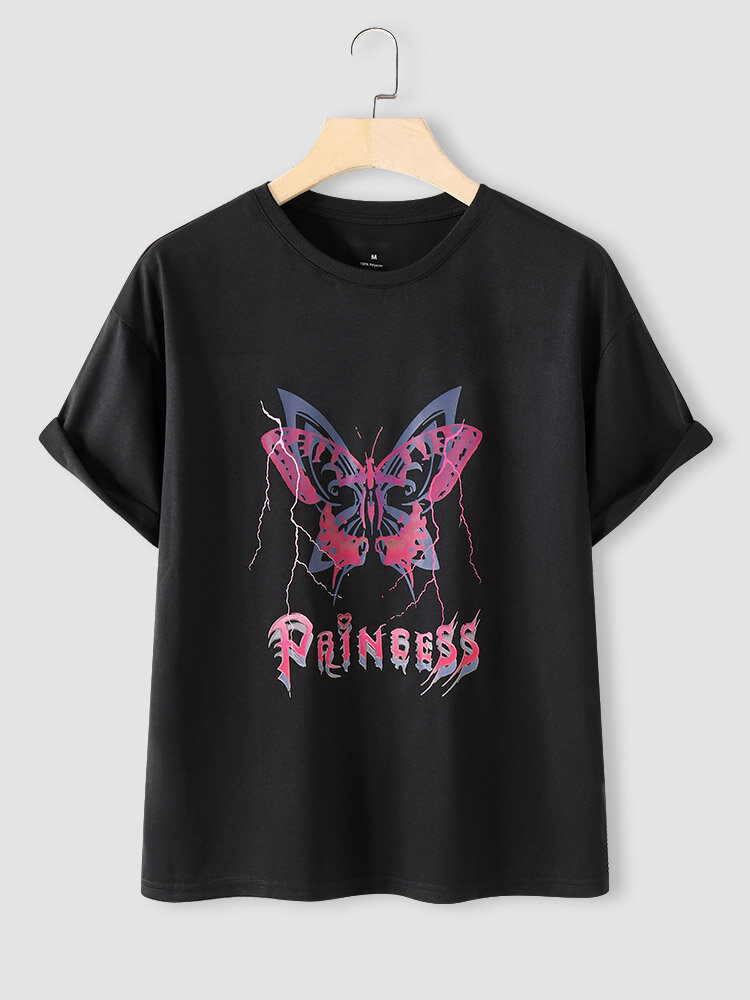Butterfly Letter Graphic T-shirt