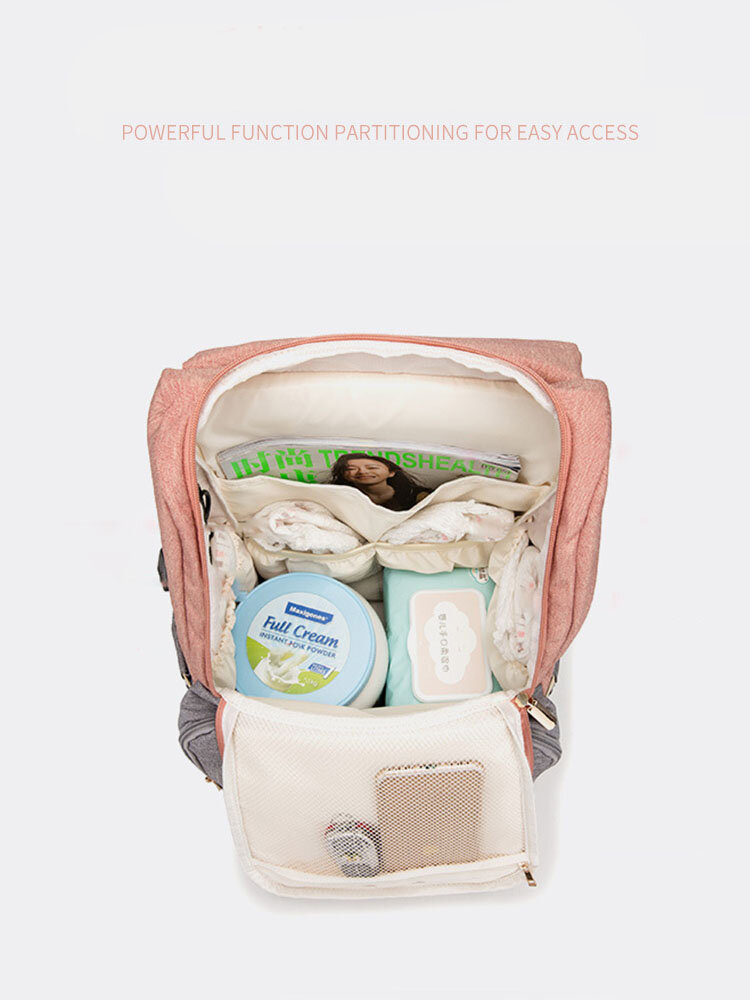 Large Capacity Patchwork Mommy Backpack