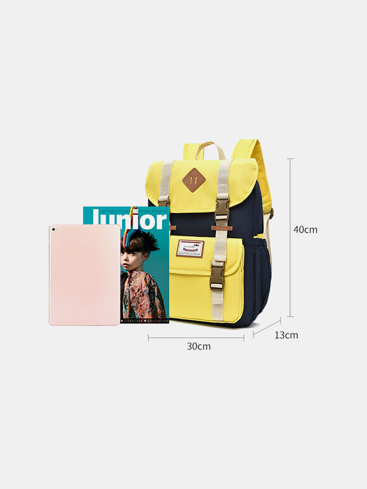 Waterproof Patchwork Large Capacity Backpack School Bag
