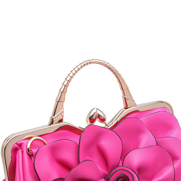 Rose Flower Women Handbag Cosmetic Bag