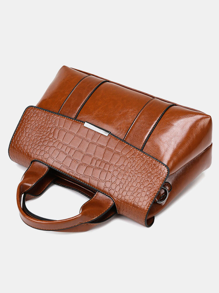 Alligator Pattern Handbag Shoulder Bag